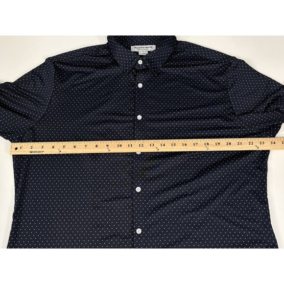 Mizzen + Main Spinnaker Button Down Short Sleeve Men’s XL Trim Navy Dot AOP - Picture 12 of 14